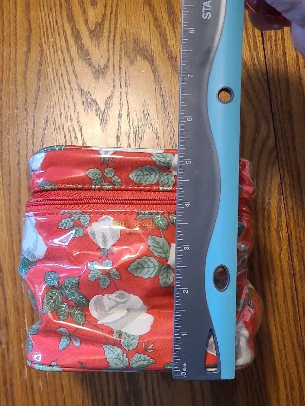 kate spade Coral Floral Vinyl Cosmetic Case